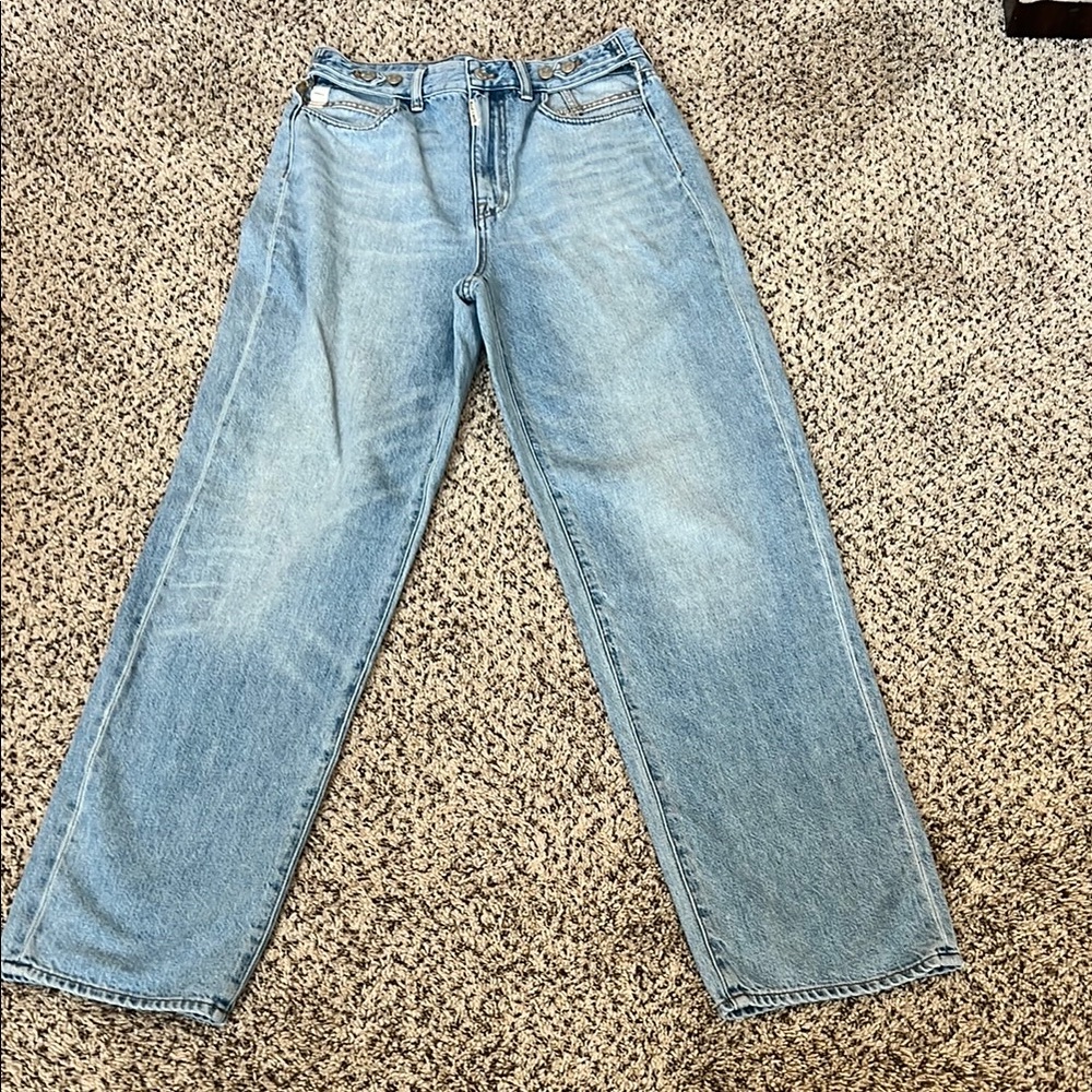 VGUC Madewell x Molly Dickson cutout baggy straight jeans. Size 28. - Picture 4 of 11
